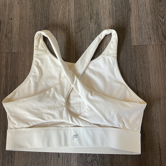 Halter Sports Bra Fabletics - Cream Ivory White - Picture 2 of 2